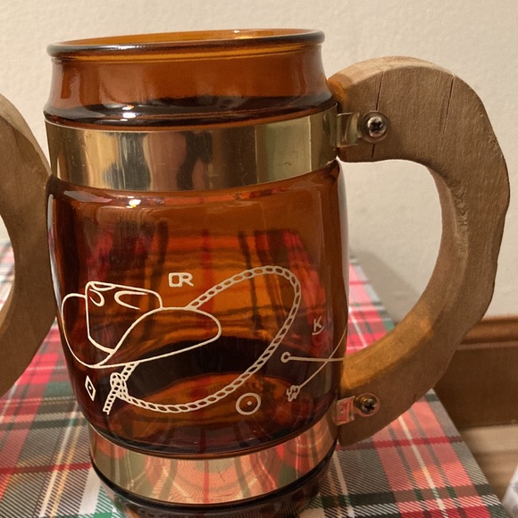 Vintage western Siesta Ware Amber glasses set of 4 - Picture 5 of 12